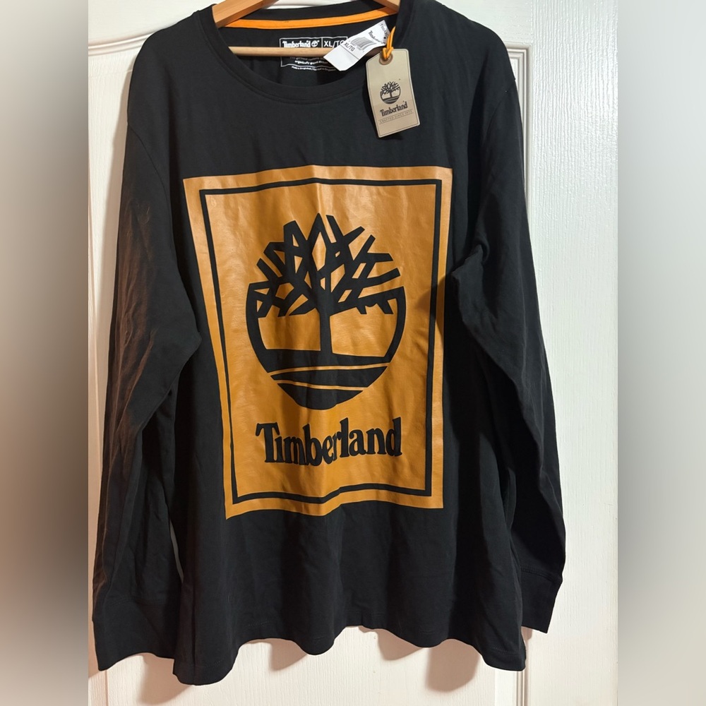 Timberland Black and Tan Long Sleeve Tee
